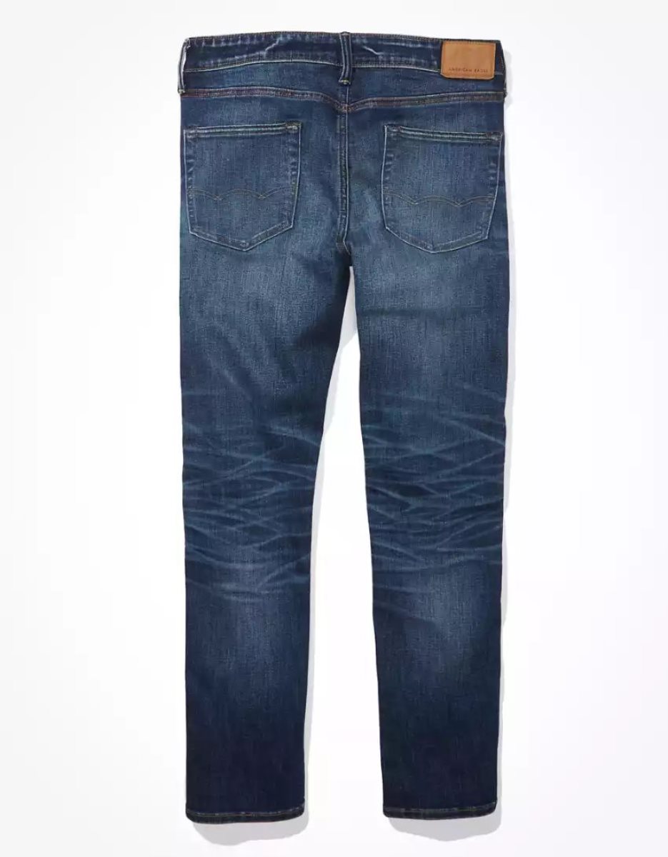 Jean American Eagle AE AirFlexTemp Tech Athlétiques Droit Indigo Foncé Homme | QFX-92011485